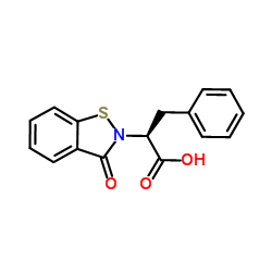 (2S)-2-(3-Oxo-1,2-benzisothiazol-2(3H)-yl)-3-phenylpropanoic acid Structure