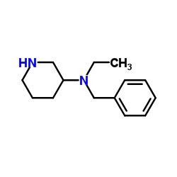 N-Benzyl-N-ethyl-3-piperidinamine结构式