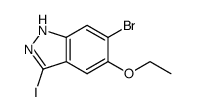 6-bromo-5-ethoxy-3-iodo-1H-indazole结构式