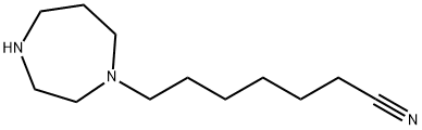 7-(1,4-diazepan-1-yl)heptanenitrile structure