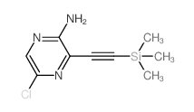 5-Chloro-3-((trimethylsilyl)-ethynyl)pyrazin-2-amine Structure