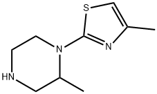 2-methyl-1-(4-methyl-1,3-thiazol-2-yl)piperazine结构式
