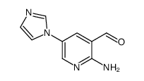 2-amino-5-imidazol-1-ylpyridine-3-carbaldehyde Structure