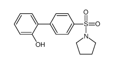 2-(4-pyrrolidin-1-ylsulfonylphenyl)phenol结构式