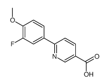 6-(3-fluoro-4-methoxyphenyl)pyridine-3-carboxylic acid结构式