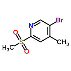 5-Bromo-4-methyl-2-(methylsulfonyl)pyridine structure