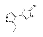 5-(2-propan-2-ylpyrazol-3-yl)-1,3,4-oxadiazol-2-amine结构式
