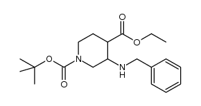 3-(benzylamino)piperidine-1,4-dicarboxylic acid 1-tert-butyl ester 4-ethyl ester Structure