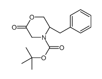 (S)-(-)-N-Boc-5-苄基-2-氧代吗啉结构式