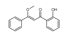 (Z)-1-(2-hydroxyphenyl)-3-methoxy-3-phenylprop-2-en-1-one结构式