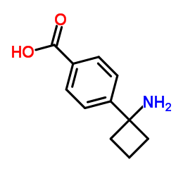 4-(1-Aminocyclobutyl)benzoic acid结构式