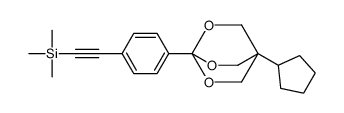 2-[4-(1-cyclopentyl-3,5,8-trioxabicyclo[2.2.2]octan-4-yl)phenyl]ethynyl-trimethylsilane Structure