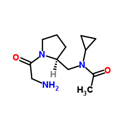 N-Cyclopropyl-N-{[(2S)-1-glycyl-2-pyrrolidinyl]methyl}acetamide Structure