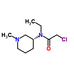 2-Chloro-N-ethyl-N-[(3R)-1-methyl-3-piperidinyl]acetamide结构式