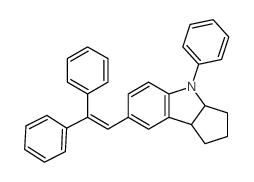 7-(2,2-DIPHENYLVINYL)-4-PHENYL-1,2,3,3A,4,8B-HEXAHYDROCYCLOPENTA[B]INDOLE结构式