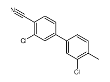 2-chloro-4-(3-chloro-4-methylphenyl)benzonitrile结构式