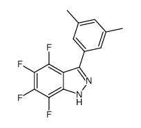 3-(3,5-dimethylphenyl)-4,5,6,7-tetrafluoro-1H-indazole结构式