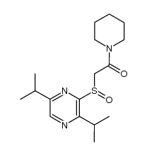 N-[1-oxo-2-(3,6-diisopropyl-2-pyrazinylsulfinyl)ethyl]piperidine结构式