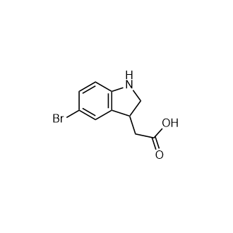 2-(5-Bromoindolin-3-yl)acetic acid structure