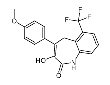 3-hydroxy-4-(4-methoxyphenyl)-6-(trifluoromethyl)-1,5-dihydro-1-benzazepin-2-one Structure