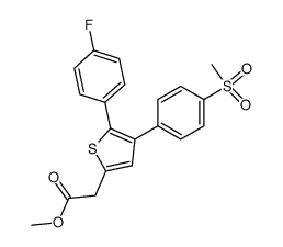 methyl 5-(4-fluorophenyl)-4-[4-(methylsulfonyl)phenyl]thiophene-2-acetate结构式