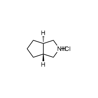 (3AR,6aR)-octahydrocyclopenta[c]pyrrole hydrochloride Structure