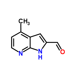 4-Methyl-1H-pyrrolo[2,3-b]pyridine-2-carbaldehyde结构式