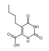 5-butyl-2,6-dioxo-1,2,3,6-tetrahydro-pyrimidine-4-carboxylic acid结构式