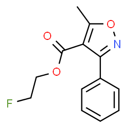 4-Isoxazolecarboxylicacid,5-methyl-3-phenyl-,2-fluoroethylester(9CI) Structure