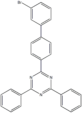 2-(3'-溴苯基-4-基)-4,6-二苯基-1,3,5-三嗪结构式