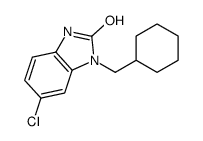 5-chloro-3-(cyclohexylmethyl)-1H-benzimidazol-2-one结构式