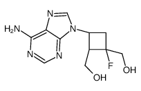 [(1R,2R,4R)-4-(6-aminopurin-9-yl)-2-fluoro-2-(hydroxymethyl)cyclobutyl]methanol Structure