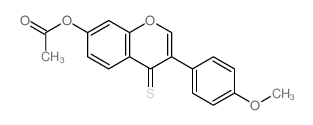 4H-1-Benzopyran-4-thione,7-(acetyloxy)-3-(4-methoxyphenyl)-结构式