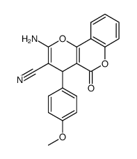 2-amino-3-cyano-4-(4'-methoxyphenyl)-4H,5H-pyrano[3,2-c]benzopyran-5-one Structure