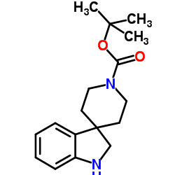 螺[吲哚啉-3,4’-哌啶]-1’-羧酸叔丁酯结构式