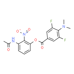 3-Acetamido-2-nitrophenyl 4-(dimethylamino)-3,5-difluorobenzoate Structure