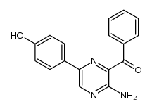 (3-amino-6-(4-hydroxyphenyl)pyrazin-2-yl)(phenyl)methanone Structure