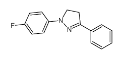 2-(4-fluorophenyl)-5-phenyl-3,4-dihydropyrazole Structure