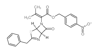 4-Thia-2,6-diazabicyclo[3.2.0]hept-2-ene-6-acetic acid, a-(1-methylethylidene)-7-oxo-3-(phenylmethyl)-, (4-nitrophenyl)methyl ester, (1R,5R)- Structure