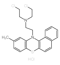 N,N-bis(2-chloroethyl)-2-(10-methylbenzo[a]phenothiazin-12-yl)ethanamine,hydrochloride结构式