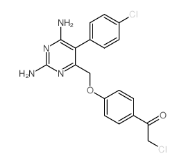 2-chloro-1-[4-[[2,6-diamino-5-(4-chlorophenyl)pyrimidin-4-yl]methoxy]phenyl]ethanone picture