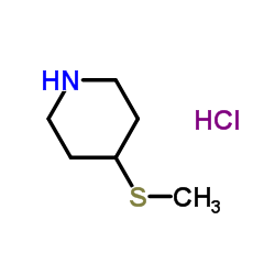 4-(Methylsulfanyl)piperidine hydrochloride (1:1) structure
