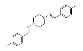 1-(4-chlorophenyl)-N-[4-[(4-chlorophenyl)methylideneamino]piperazin-1-yl]methanimine structure