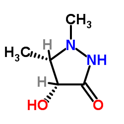 3-Pyrazolidinone,4-hydroxy-1,5-dimethyl-,(4R,5S)-(9CI) Structure