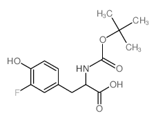 Boc-3-fluoro-DL-tyrosine结构式