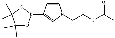 N-(2-Acetoxyethyl)-1H-pyrrole-4-boronic acid pinacol ester结构式
