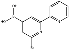 2-Bromo-6-(2-pyridyl)pyridine-4-boronic acid structure