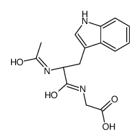 2-[[(2S)-2-acetamido-3-(1H-indol-3-yl)propanoyl]amino]acetic acid Structure