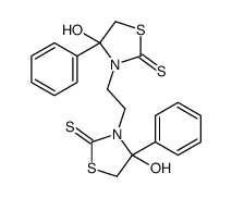 4-hydroxy-3-[2-(4-hydroxy-4-phenyl-2-sulfanylidene-1,3-thiazolidin-3-yl)ethyl]-4-phenyl-1,3-thiazolidine-2-thione Structure