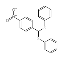 Benzene,1-[bis(phenylthio)methyl]-4-nitro- structure